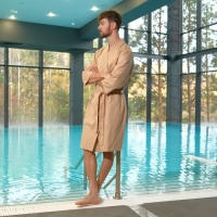 Халат вафельный мужской «Экономь и Я» размер 54-56 Халат вафельный мужской «Экономь и Я» размер 54-56