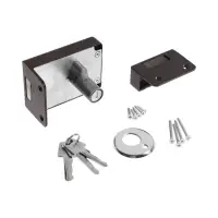 Замок дверной LOCKLAND, накладной, 100х70х55 мм, цвет коричневый