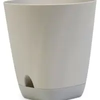 Кашпо с прикорневым поливом 2 л  D-14,5см, H-15см серый "Гранд"