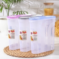 Ёмкость для сыпучих продуктов, 2,9 л, прозрачная, пластик, крышка МИКС