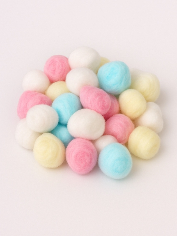 Наполнитель хлопковый для грызунов, разноцветный, 50 шариков Наполнитель хлопковый для грызунов, разноцветный, 50 шариков