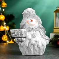 Подсвечник "Снеговичок" 13х15см