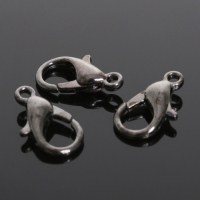 Замок-карабин СМ-536, (набор 10 шт.), 12&times;7 мм, цвет серый