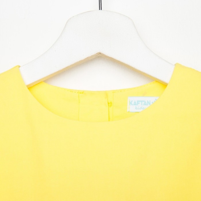 Платье для девочки с карманами KAFTAN, размер 32 (110-116), цвет жёлтый Платье для девочки с карманами KAFTAN, размер 32 (110-116), цвет жёлтый