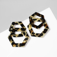 Серьги пластик &laquo;Танзания&raquo; бесконечность леопард, цветные