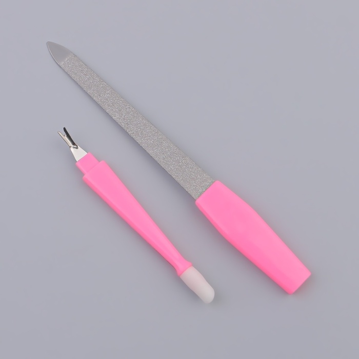 Пилка - триммер - пушер для ногтей, разборная, 20 см, МИКС