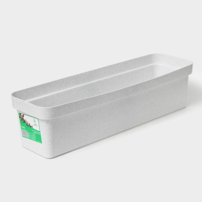 Ящик балконный для цветов «Эко», 12 л, 60 см, цвет светлый гранит Ящик балконный для цветов «Эко», 12 л, 60 см, цвет светлый гранит