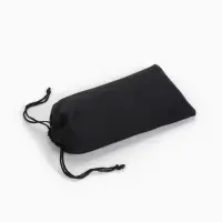 Чехол для очков на затяжке, длина 17.5 см, плотность 230 г/м&sup2;, чёрный