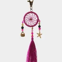 Брелок ловец снов, 17 см, фиолетовый