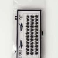 Ресницы накладные пучки АНИМЕ 10/12/14мм нейлон черный п/короб QF