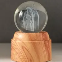 Сувенир стекло свет "Шар. Рождение" 6хLED шар d=6 см, крутится, USB 7х7х10 см