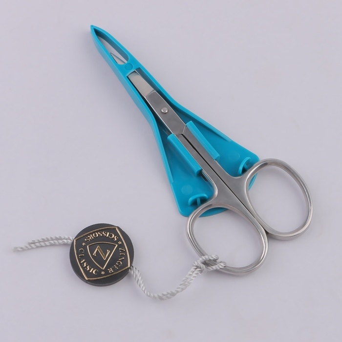 Ножницы маникюрные, загнутые, 9 см, на блистере, цвет серебристый, B-113-S-SH