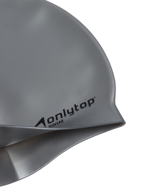 Шапочка для плавания силиконовая 49 гр, цвет серый