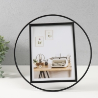 Фоторамка металл на 1 фото 15х20 см "Лофт. Круг" черный 26,8х26,8х2 см Фоторамка металл на 1 фото 15х20 см "Лофт. Круг" черный 26,8х26,8х2 см