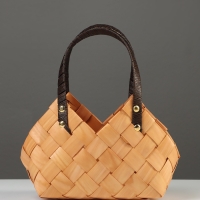 Набор корзин плетёных, 2 шт., 30&times;17&times;19 см, 24&times;14&times;15 см, ива, натуральный цвет