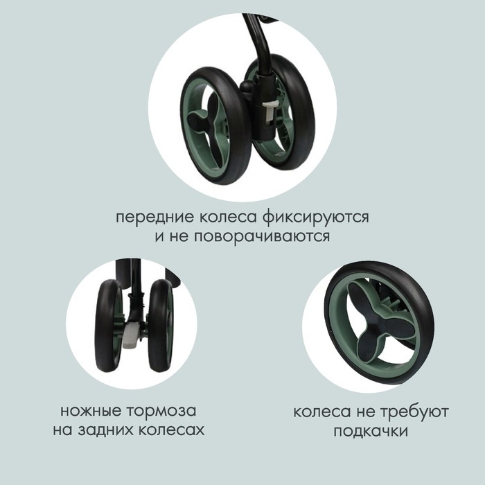 Коляска прогулочная детская Indigo PUNTO, складывается в трость, цвет оливковый Коляска прогулочная детская Indigo PUNTO, складывается в трость, цвет оливковый