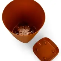 Кашпо с прикорневым поливом 8 л D-24см, H-25см карамель "Гранд"