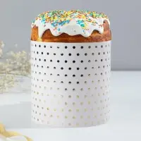 Форма ободок для кулича с тиснением &laquo;Минимализм&raquo; на пасху, 41.6&times;10 см