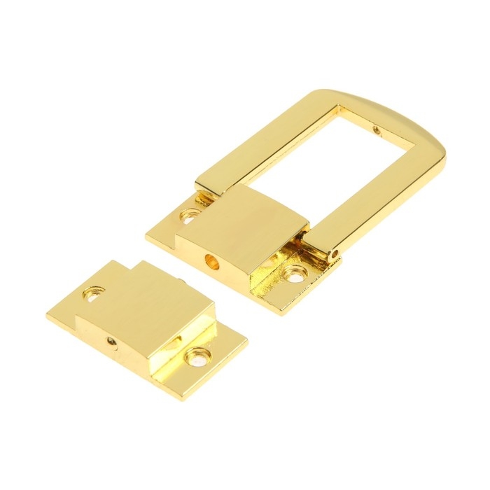 Замок-защелка на ящик ZM01, 4,3х3,2 см, цвет золото, 4 шт TMP