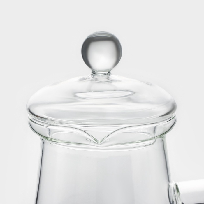 Турка стеклянная с крышкой Magistro &laquo;Арабика&raquo;, 350 мл, 19&times;8,5&times;14 см