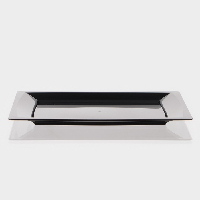 Тарелка пластиковая одноразовая, 17,2&times;17,2 см, квадратная, плоская, МИКС