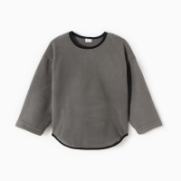 Свитшот флисовый детский MINAKU: Fleece Soft, цвет графит, рост 140 см