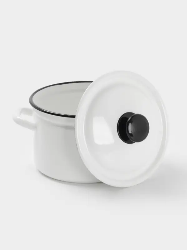 Кастрюля цил.борт. 3 л белая (без декора)