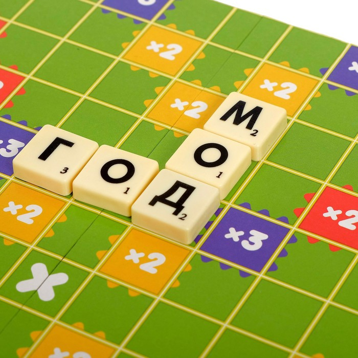 Настольная игра на эрудицию &laquo;Игра в слова&raquo;: скрабл, поле, подставки, мешок, буквы, 2-4 игрока, 5+