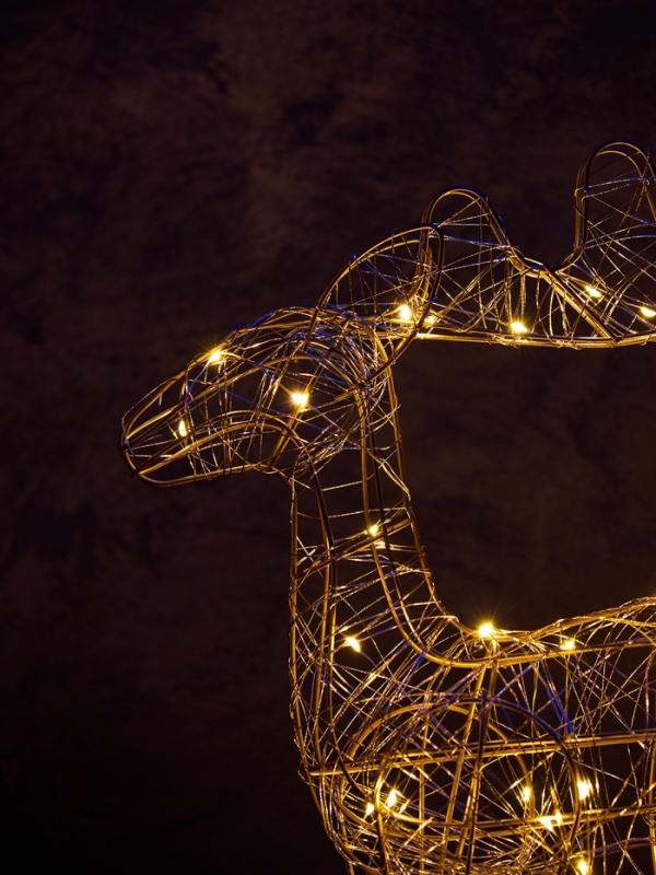 Фигура световая "Олененок", 49х27х9 см, 30 LED, батарейки ААх3 (не в компл.), свечение тёплое белое