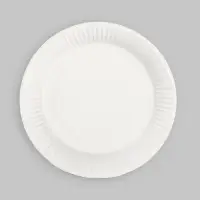 Тарелка одноразовая бумажная однотонная, розовая