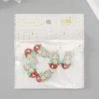 Подвеска для творчества пластик "Русалочка с голубыми волосами" 3,4х2,1х0,6 см