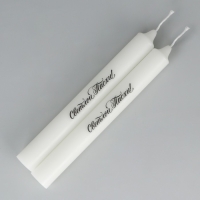 Свечи высокие с нанесением &laquo;Светлой Пасхи!&raquo;, 2 шт., белые, 19 х 2,1 см.