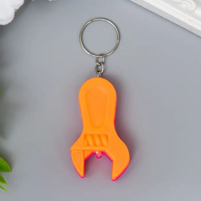 Фонарик брелок для ключей на кольце &laquo;Инструмент&raquo;, 5&times;3.4&times;1.2 см, МИКС