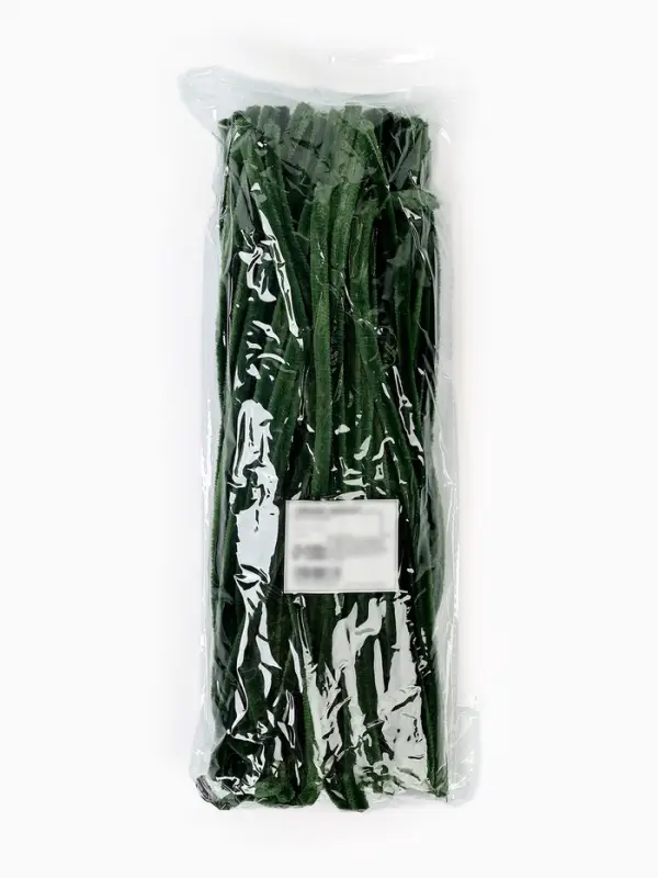 Синельная проволока, набор 100 шт, размер 1 шт 30х0,8 см, цвет зелёный