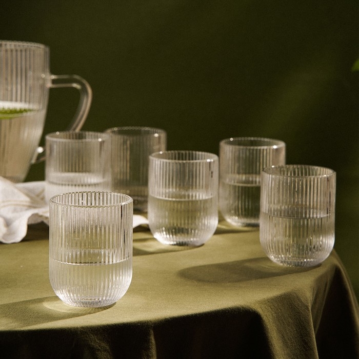 Набор стаканов стеклянных SL Home &laquo;Модерн&raquo;, 260 мл, 7,5&times;9,5 см, цвет прозрачный