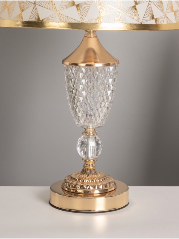 Лампа настольная &laquo;Премьер&raquo; 1х40Вт Е27 + ночник 3Вт золото 27,5х27,5х46см