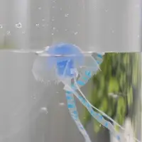 Светильник "Медузы" LED, RGB, USB, 3-5Вт, розово-голубой металлик 9х9х3 см