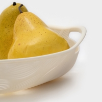 Фруктовница Доляна Sirenna, пластик, 20&times;22,5&times;5 см, белая