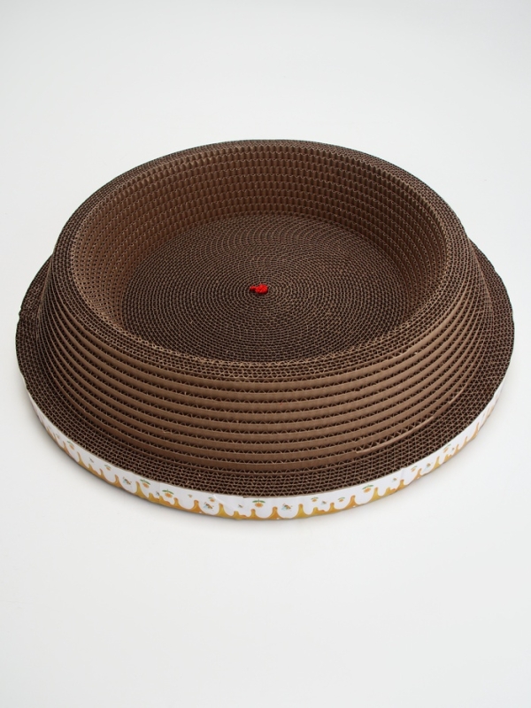 Когтеточка-лежанка Когтеточка-лежанка "Пижон" из гофрокартона с кошачьей мятой "Пчелка", 45 х 9 см