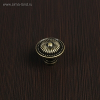 Ручка кнопка ТУНДРА VINTAGE 002, цвет бронза, 8 шт