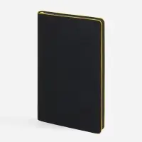 Ежедневник Trait, недатированный, черный с желтым
