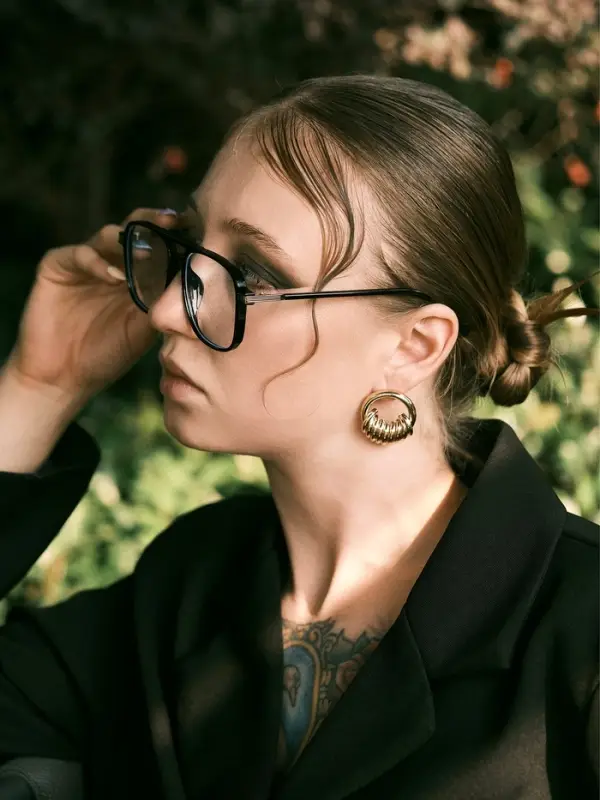 Серьги металл "Кольца" тренд, цвет золото