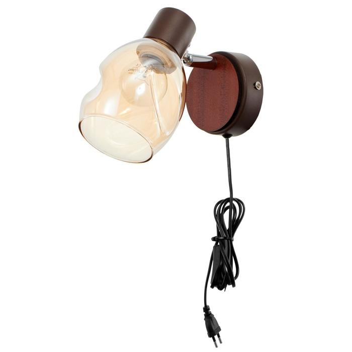 Бра с проводом59389/1 E14 40Вт кофе-хром 15х12х16 см