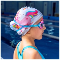 Очки для плавания детские ONLITOP &laquo;Фламинго&raquo;, беруши, цвета МИКС