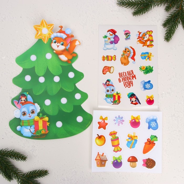 Новогодняя игра на липучках «Новый год! Украшаем ёлочку» Новогодняя игра на липучках «Новый год! Украшаем ёлочку»