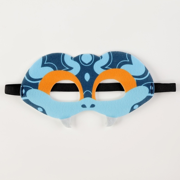 Карнавальная маска &laquo;Прикольная змейка&raquo;, цвет голубой