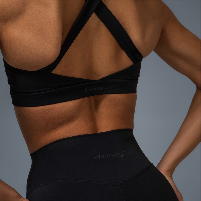 Топ спортивный Comfort, р-р L, цвет черный Топ спортивный Comfort, р-р L, цвет черный