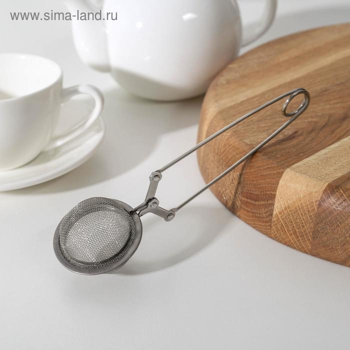 Ситечко для чая Доляна &laquo;Лаванда&raquo;, 15,5&times;4,5 см, цвет серебристый