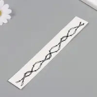 Переводная тату на тело чёрная &laquo;Браслет. Колючая проволока. Волны&raquo;, 20&times;3 см