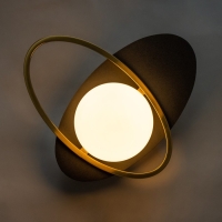 Бра "Хаггес" Е27 40Вт золото-черный 30х16х30см